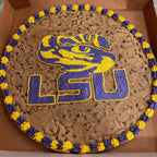 chocolate chip cookie cake, buttercream custom cake, icing design