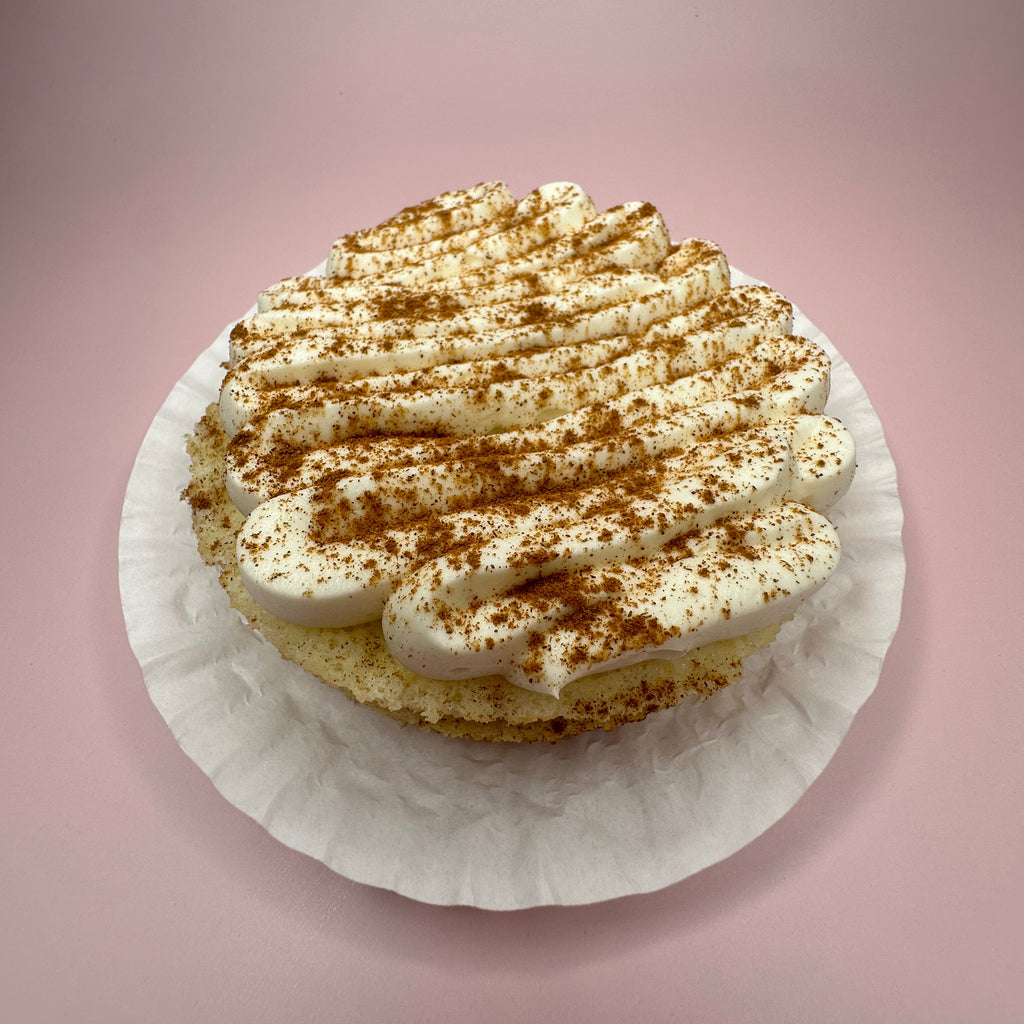 tres leches cake, cinnamon cake, chantilly cream, three milk mixture, vanilla spongecake